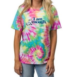 Barbie the Movie 'I am Kenough' tie dye short sleeve Medium Mattel Movie merch.